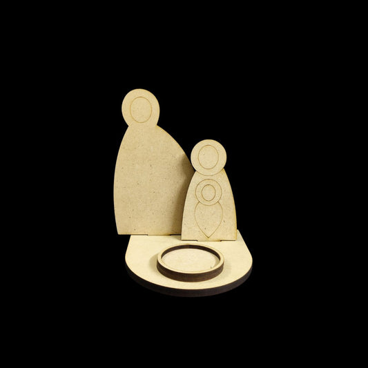 Jesus Family Cutout (DIY Tealight Holder - MDF Christmas Collection)