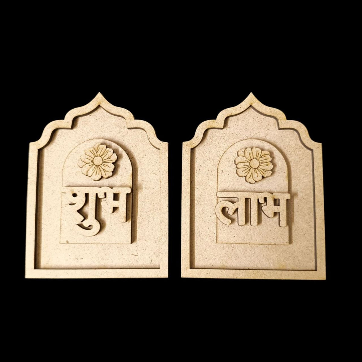 Jharokha Floral - MDF Shubh Labh Cutout