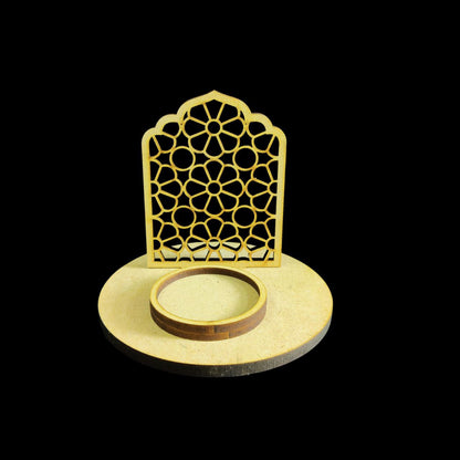 Jharokha Floral - Shadow Tealight Holder (Festive MDF) Diwali
