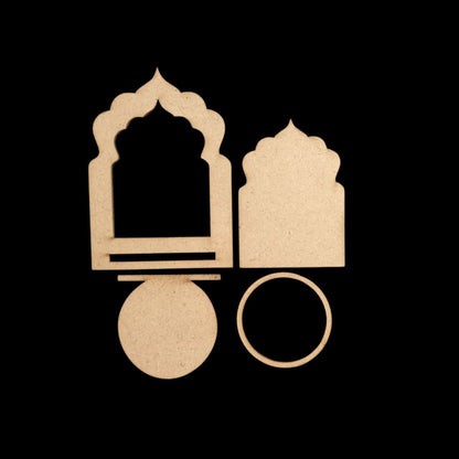 Jharokha Frame 2 - Wall Tealight Holder - MDF Festive