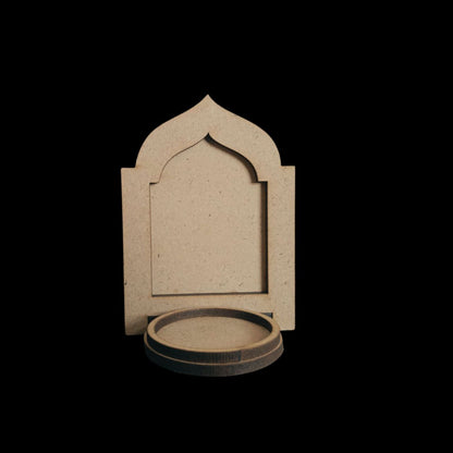 Jharokha Frame 4 - Wall Tealight Holder - MDF Festive