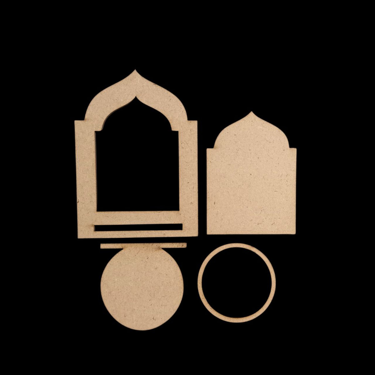 Jharokha Frame 4 - Wall Tealight Holder - MDF Festive