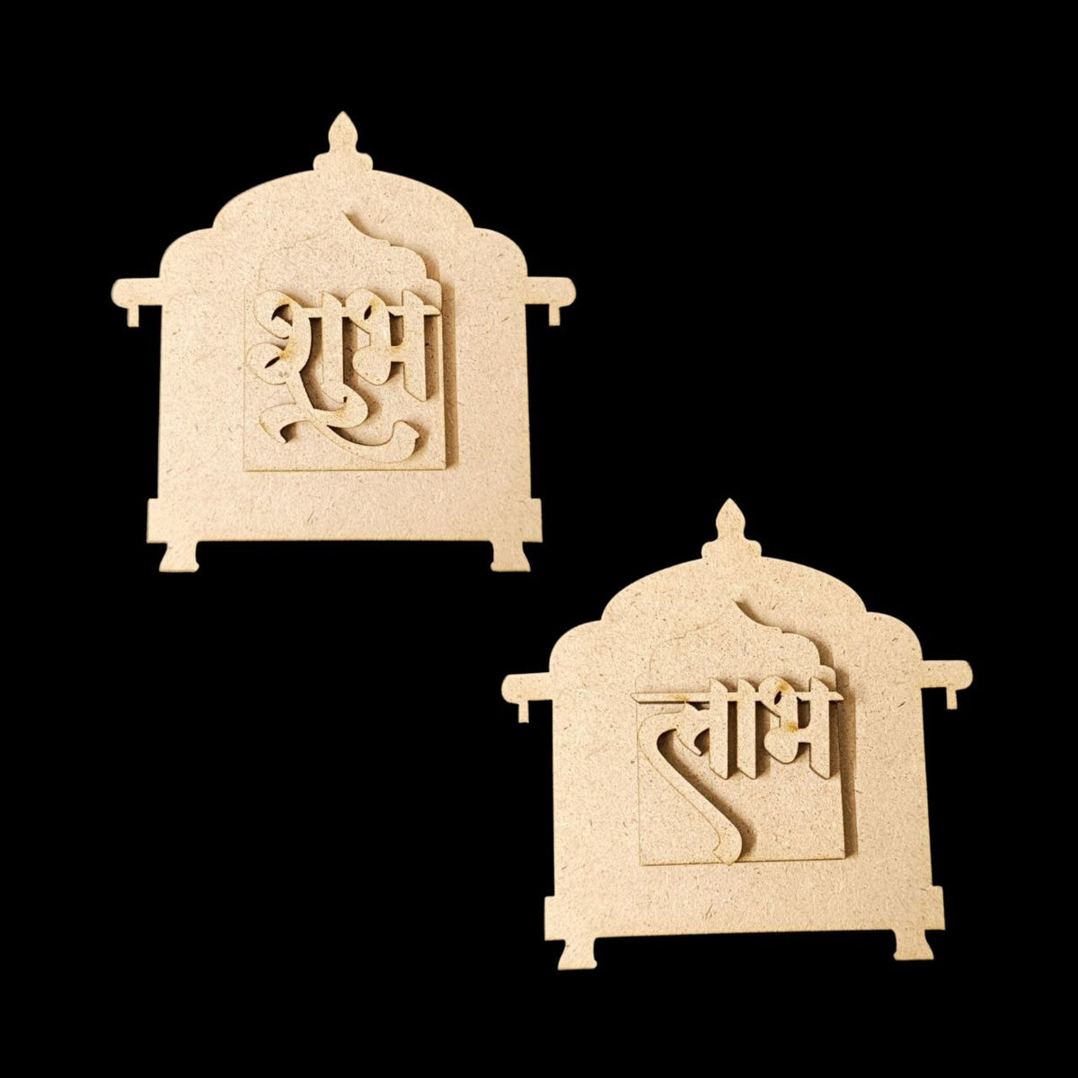 Jharokha Mandir - MDF Shubh Labh Cutout