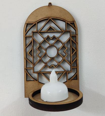 Jharokha Wall tealight Holder (MDF - Festive)