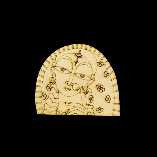 KaliGhat Woman - FolkArt (Premarked Embellishments MDF)