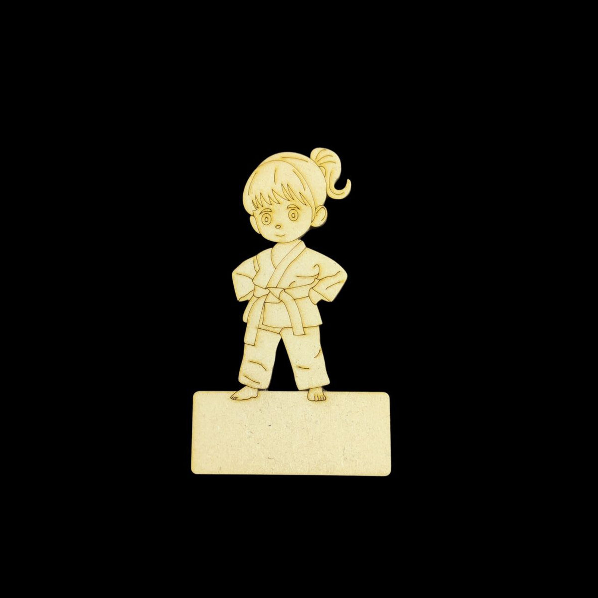 Karate Kid - Girl (Mini Fridge Magnet Name Board) MDF