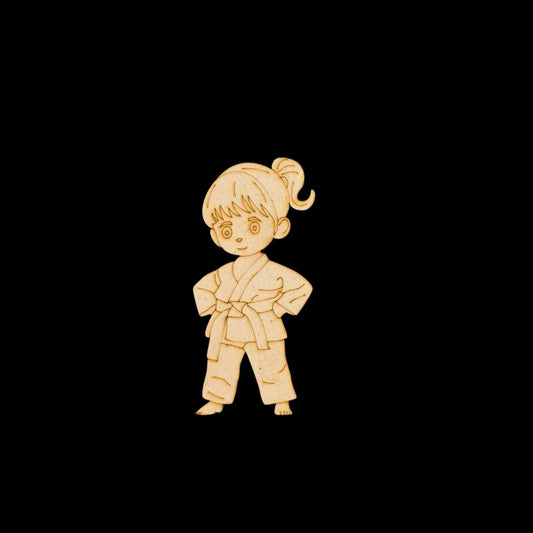 Karate Master Girl (MDF - Premarked Painting base)