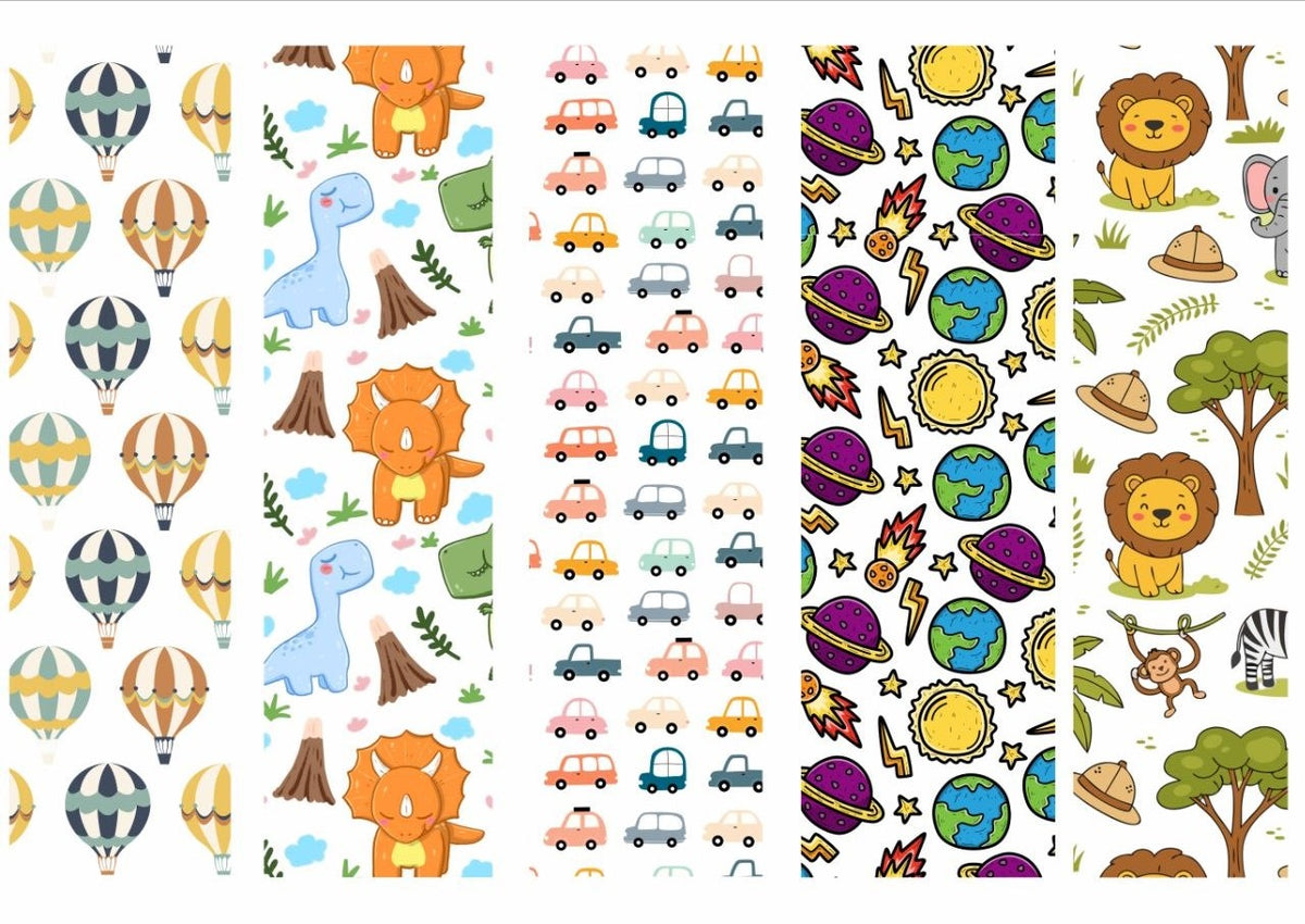 Kids Elements- Mini Bookmarks - Press N Peel Stickers (UV DTF) Size A6