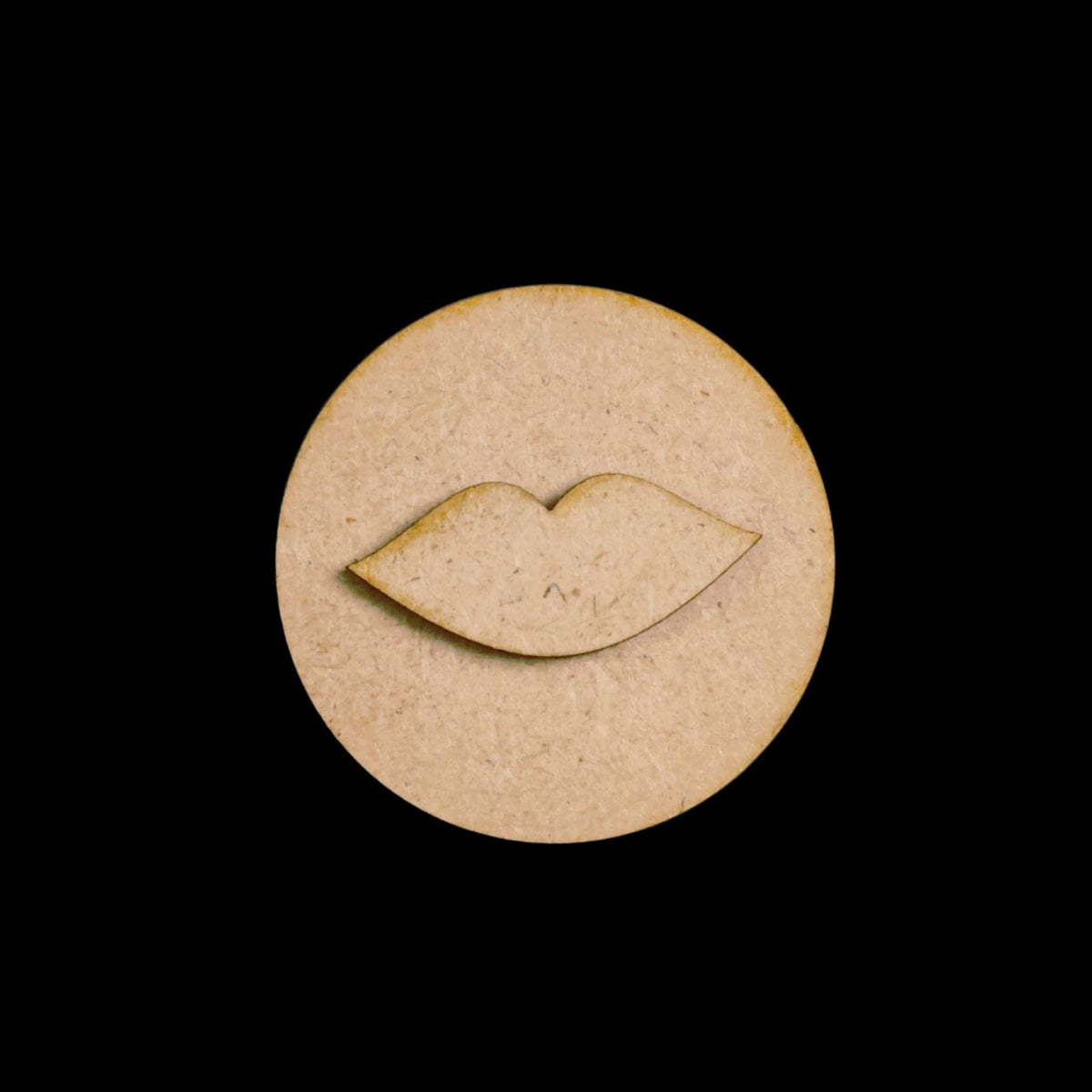 Lips (MDF Round Fridge Magnet Base)