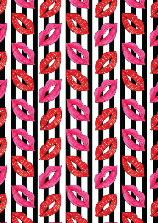 Kisses Stripes ( Decoupage Sheets - Valentine's )