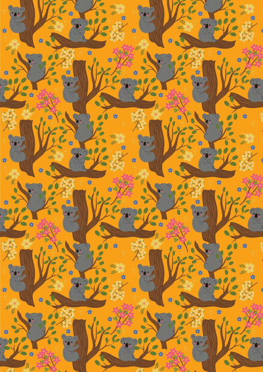 Koala n Tree - Seamless Pattern ( Instant Transfer Sheets )