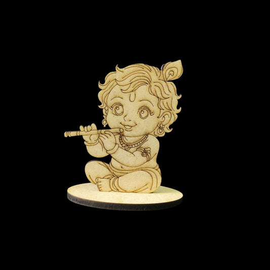 Krishna Playing Flute (MDF Premarked Stand)