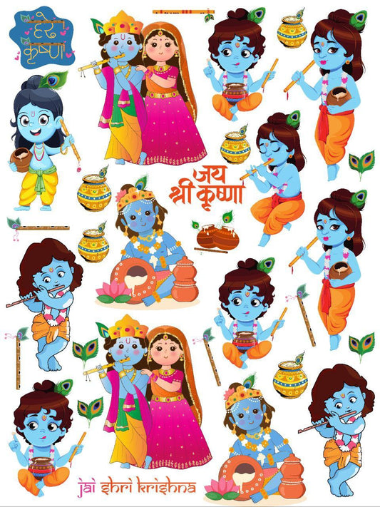 Krishna - animated - Festive (Instant Transfer Sheet)