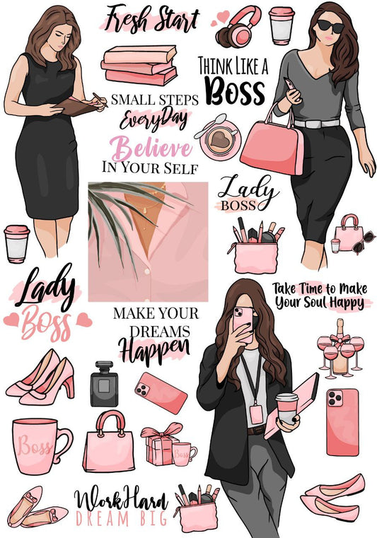 Lady Boss  ( Instant Transfer Sheets )