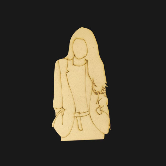 Lady Cutout 3(Celebrating Women)MDF Premarked Embellishments