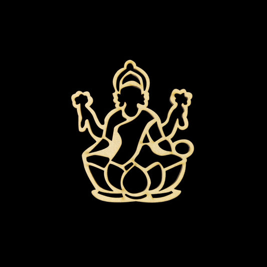Lakshmi Lotus Silhouette - MDF Cutout Embellishment