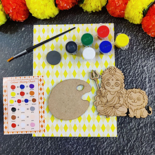 Durga and Lion - DIY Fridge Magnet Kit