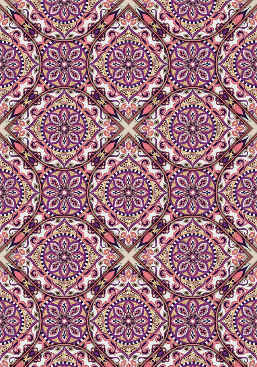 Lavender Floral Mandala ( Decoupage Papers )