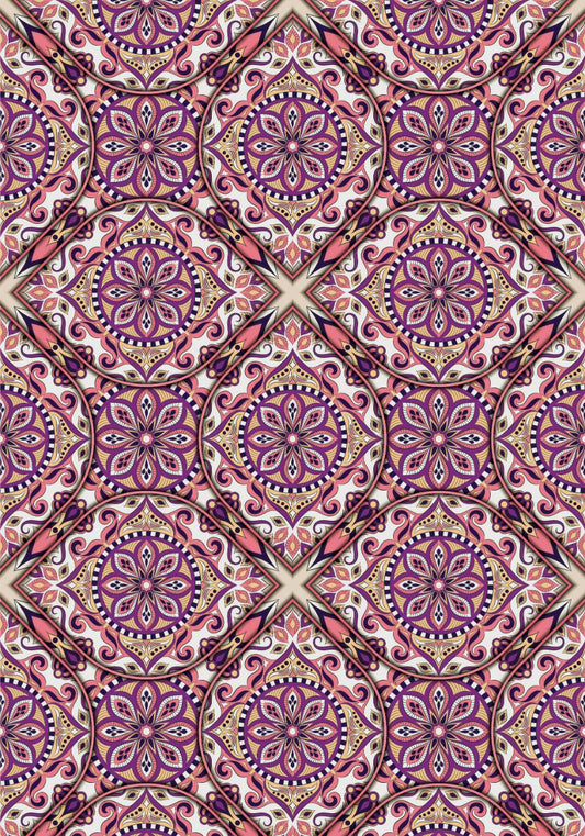 Lavender Floral Mandala ( Decoupage Papers )