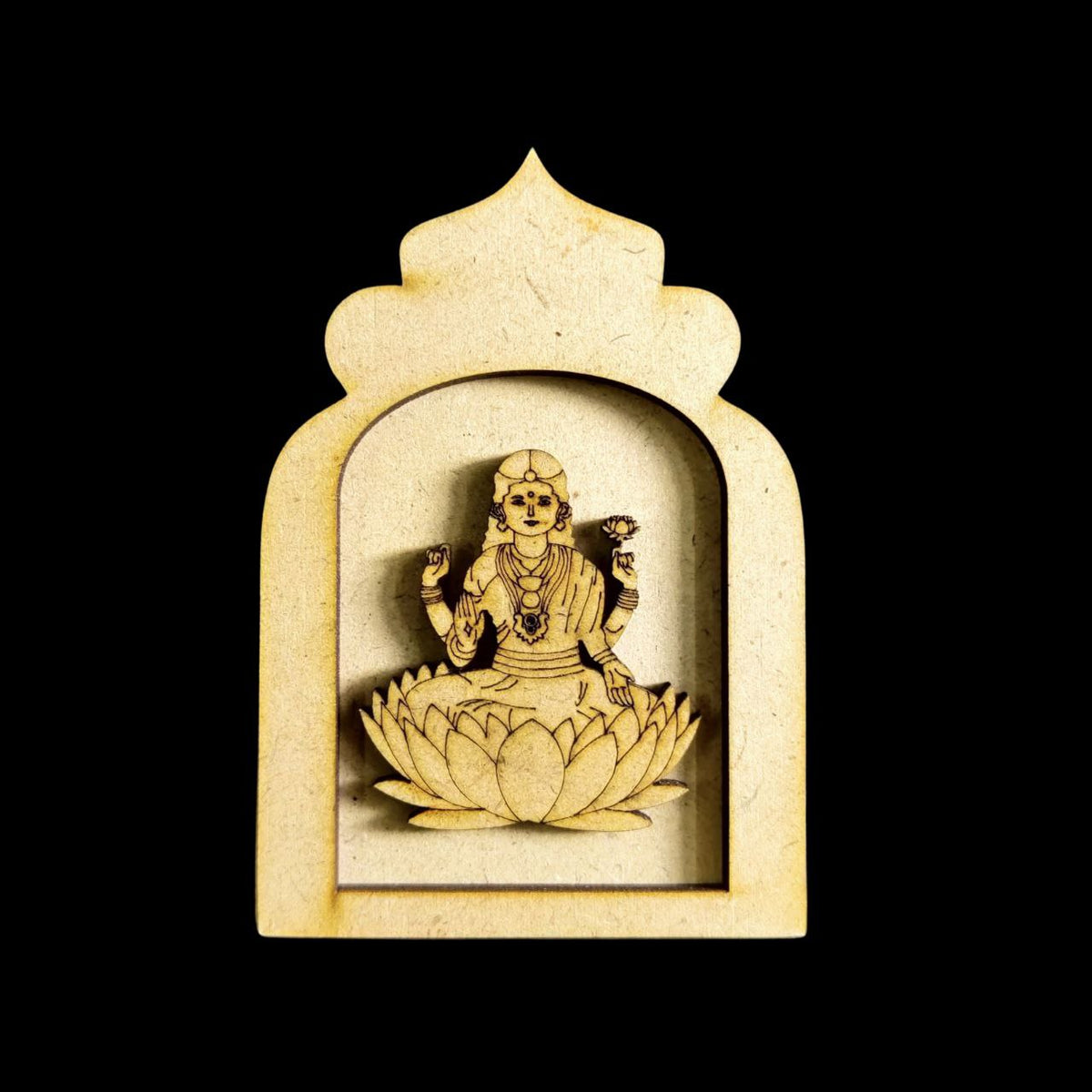 Laxmi Goddess (MDF Jharokha with Embellishments)