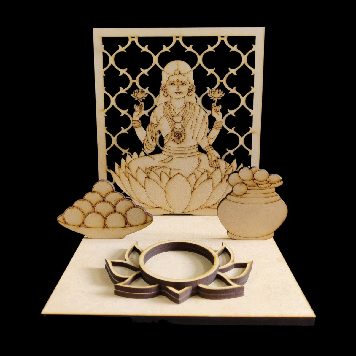 Laxmi Pandal with Tealight Holder (MDF- Festive)