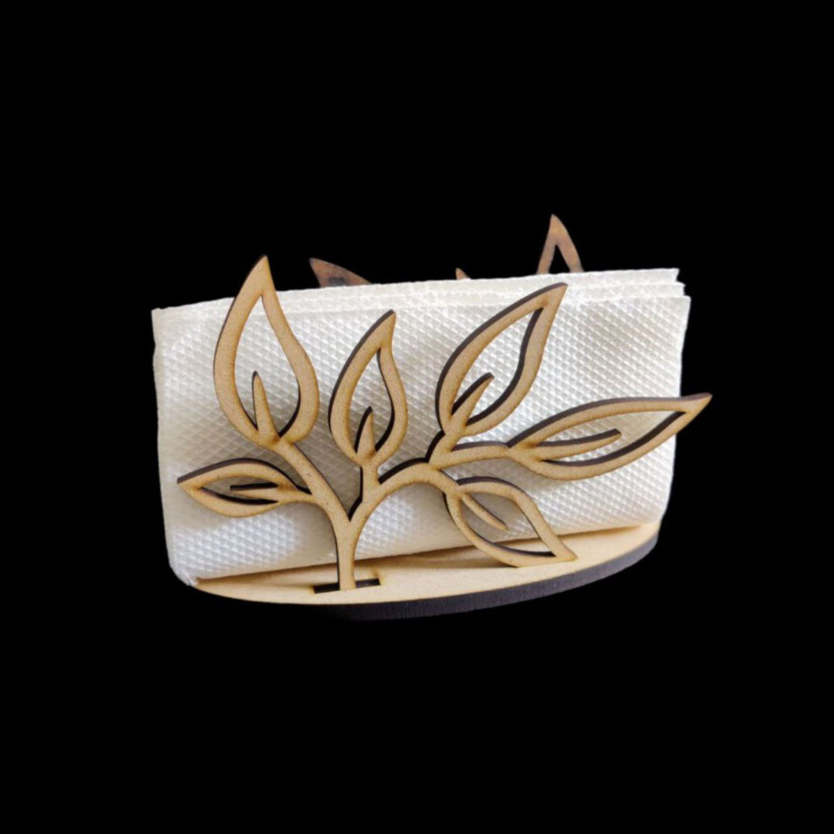 Leaf Flourish tissue Holder - Ethnic Festive (MDF)