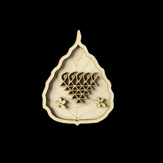 Leaf - Saraswati Yantra Base (MDF Festive)