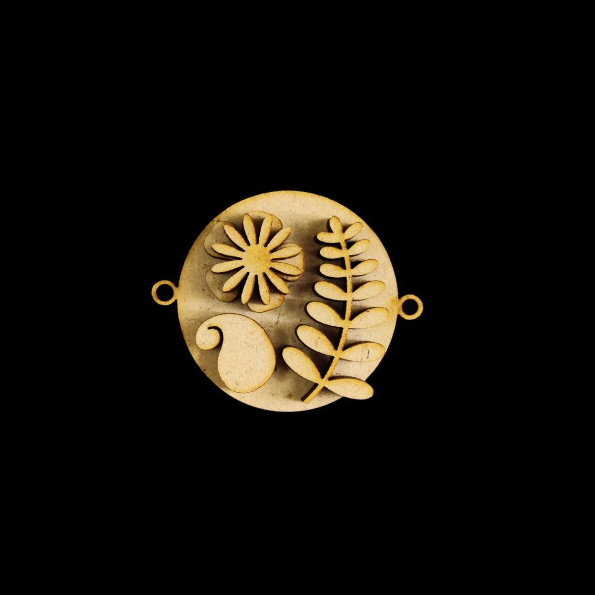Leaf  flower n paisley - Layered (Ethnic Rakhi MDF )