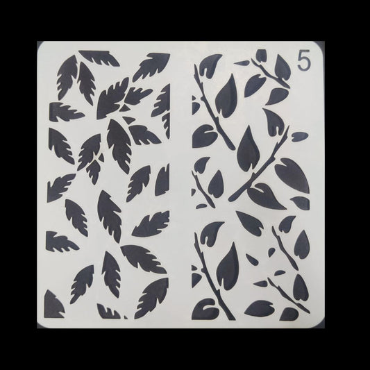 Leafy Leaves - 5x5 Stencil