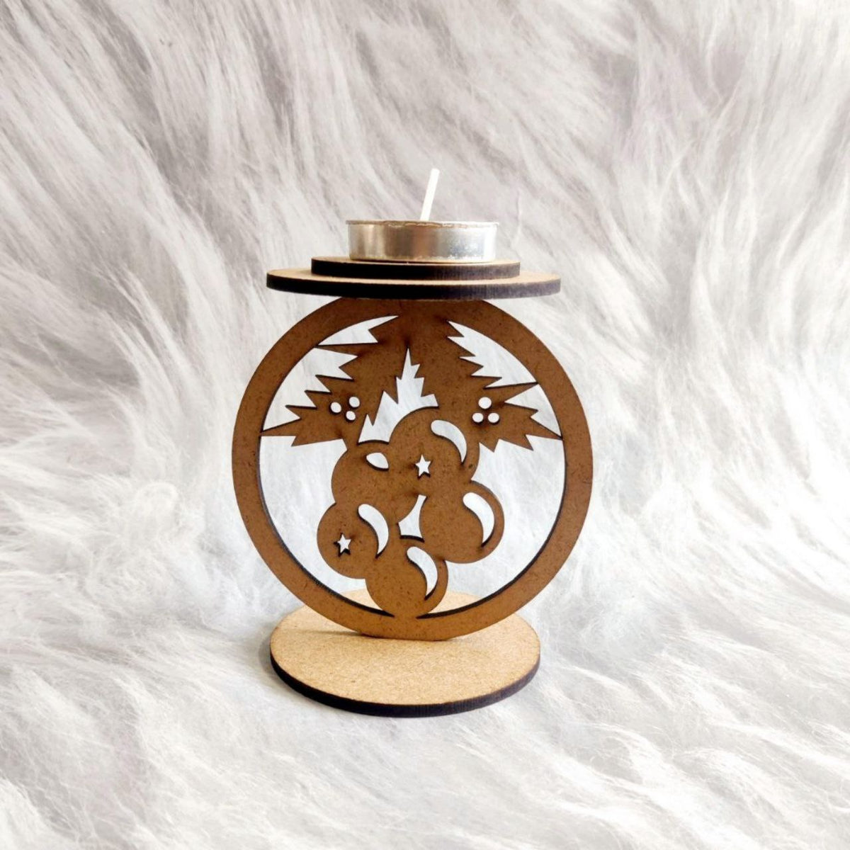 Leaves n Jingle Bells ( Christmas - Tealight Holder )