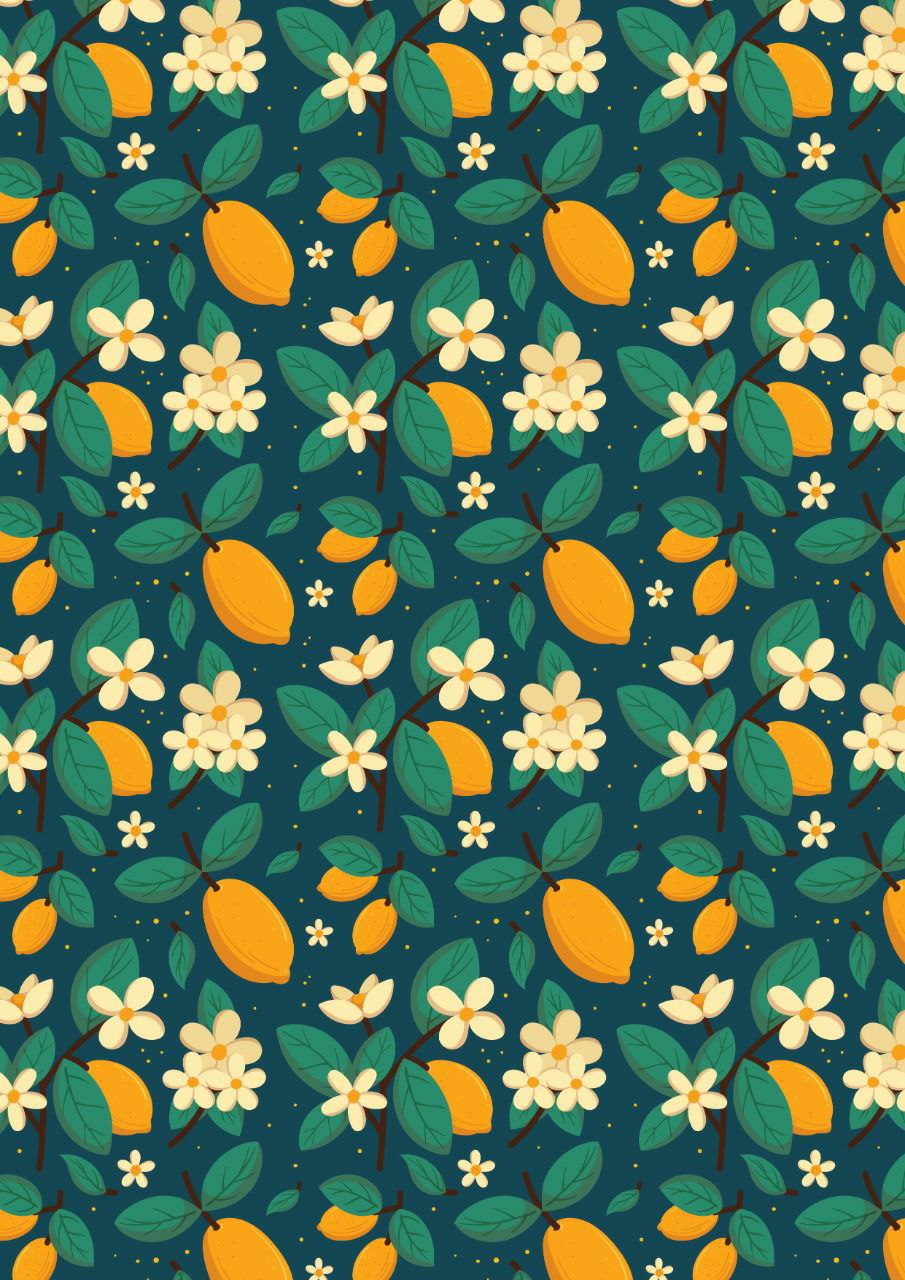 Lemon n flowers ( Decoupage papers )