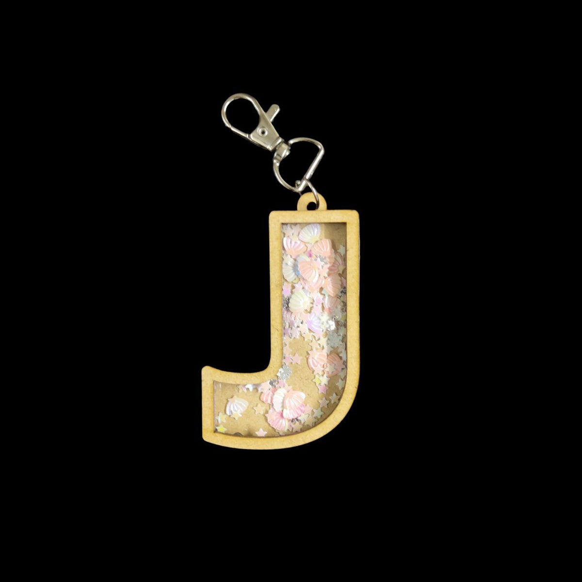 Personalised Letter Shaker Keychain | Bag Dangler (MDF Lasercut)