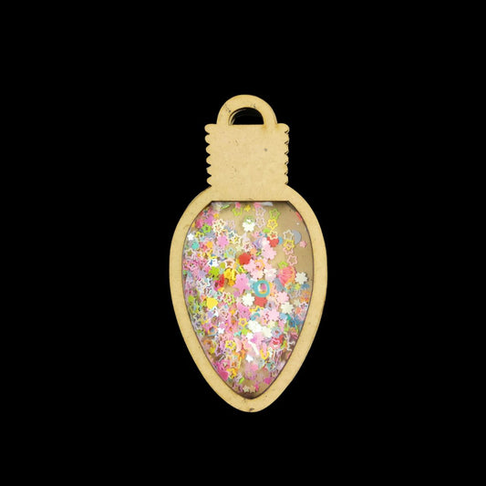 Light Bulb Ornament - (Christmas MDF Shakers)