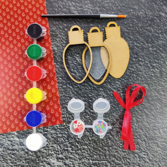 Light Bulb - Shaker Ornaments DIY Kit (MDF) Christmas