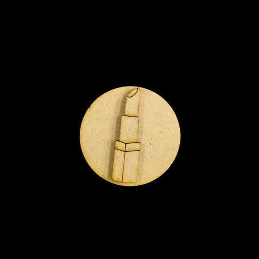 Lipstick ( MDF Round Layered Fridge magnet base)