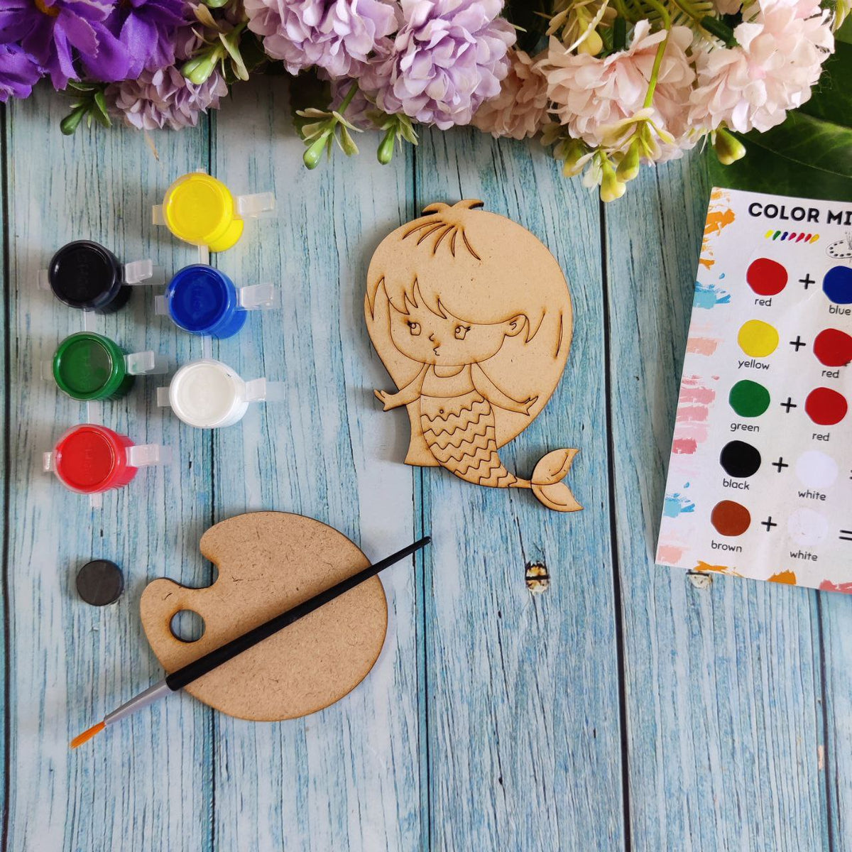 Little Mermaid (Fridge Magnet DIY kit) MDF