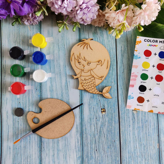 Little Mermaid (Fridge Magnet DIY kit) MDF