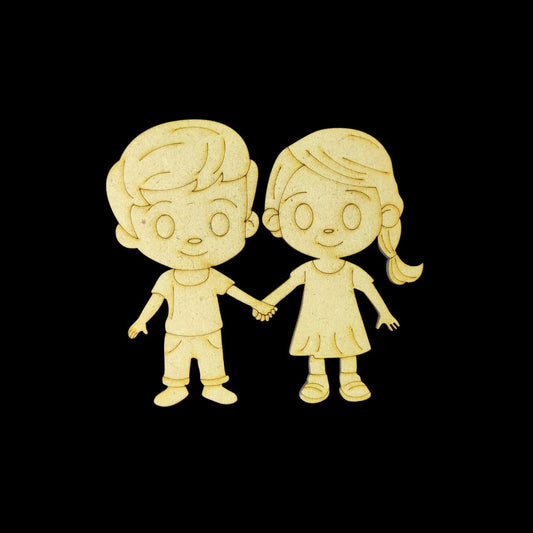 Little Twins - Brother Sister (MDF Premarked Base - Raksha Bandhan)