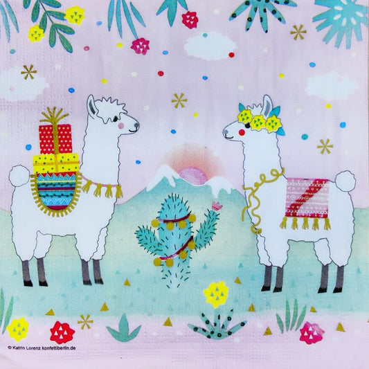 Llama Christmas  ( German Napkins Tissues )