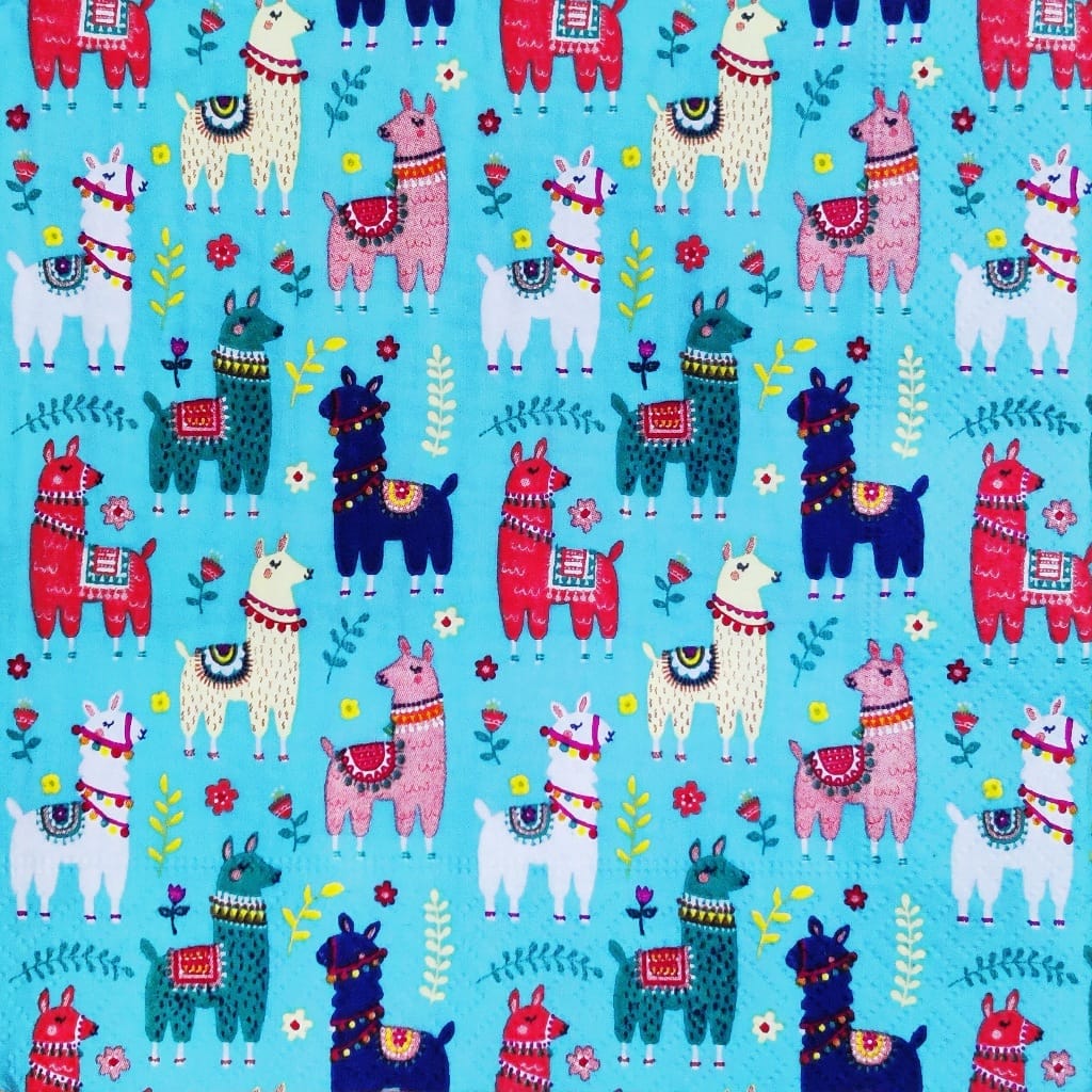 Llama Pattern  ( German Napkins Tissues )