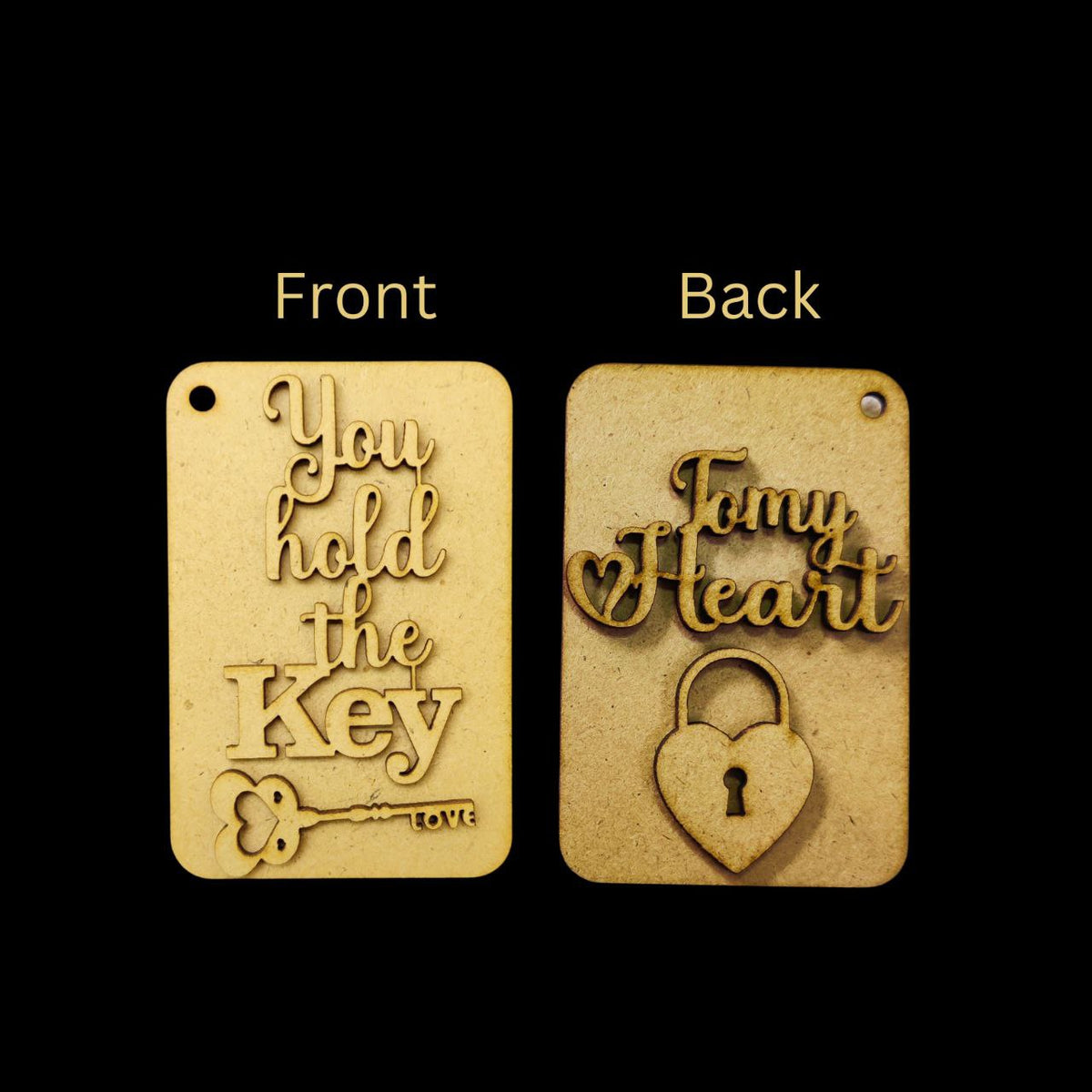 Lock & Key ( Love Wordings - Keychain Base - Valentine's Collections )
