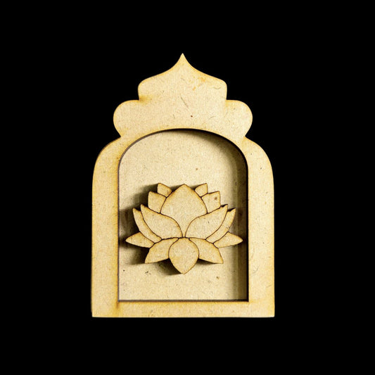 Lotus (MDF Jharokha with Embellishments)
