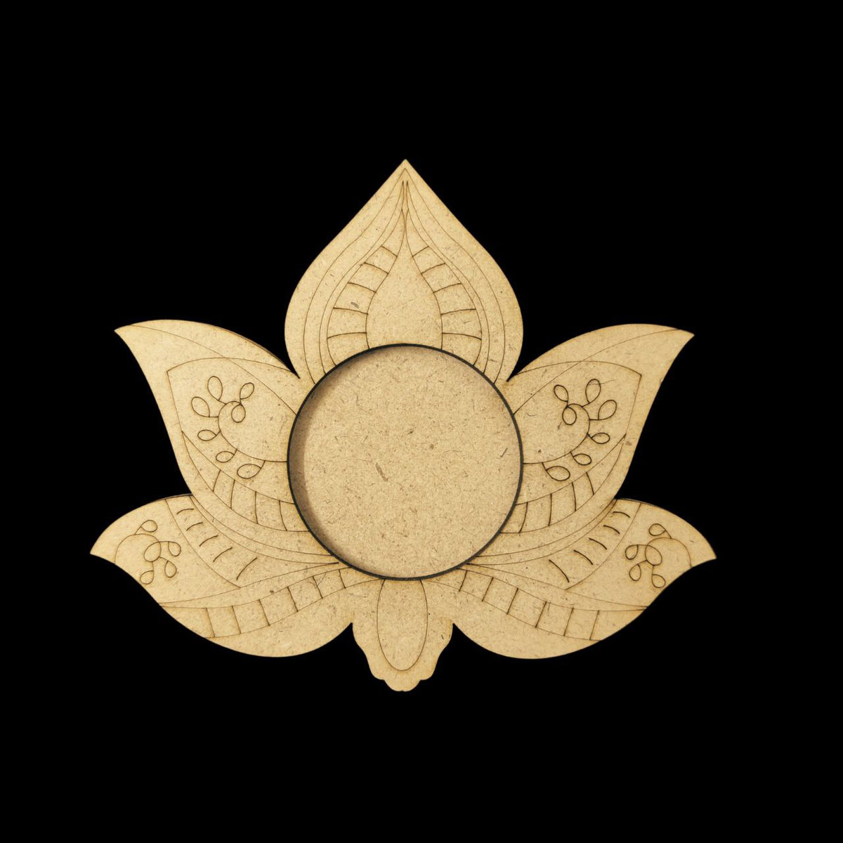 Lotus (MDF Premarked Tealight Holder) festive