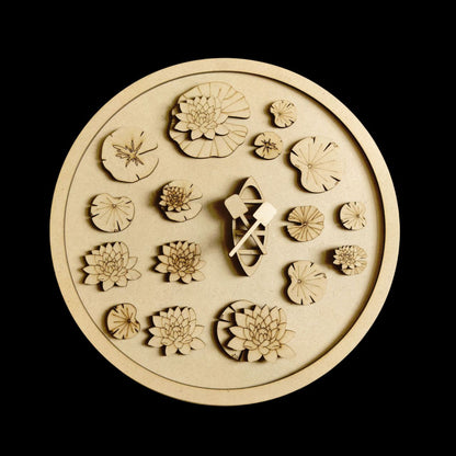 Lotus Pond with ring - Paddle Boat (MDF Wall/Desk Decor)
