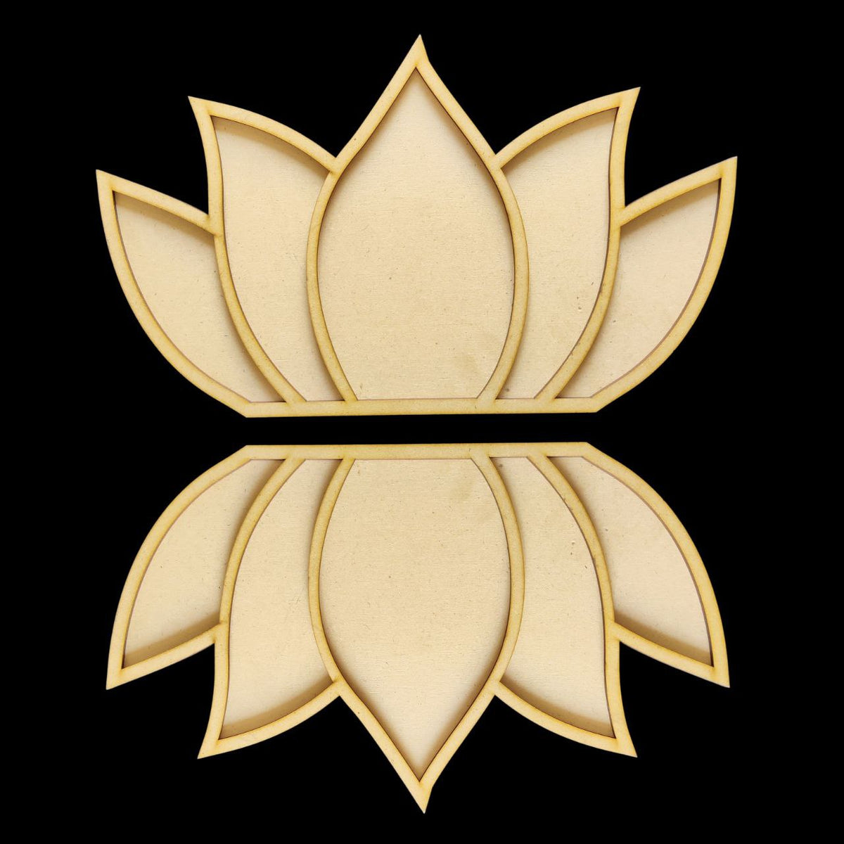 Lotus Reflection - Layered Rangoli (MDF) Festive