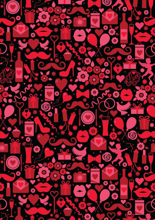 Love Elements -Dark ( Decoupage Sheets - Valentine's )