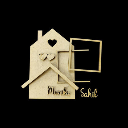 Minimalist Love - Personalised Couple Name Plate Rectangular (MDF Valentine's)