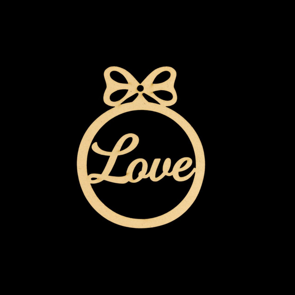 Love ( MDF Christmas Ornament )