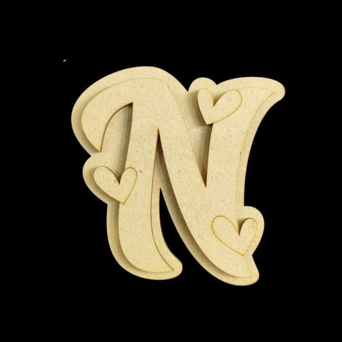 Minimalist Love - Personalised Couple Name Plate Rectangular (MDF Valentine's)