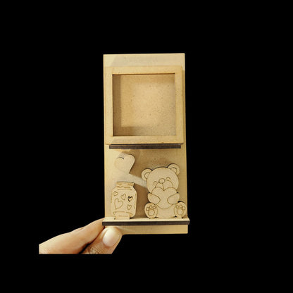 Love Teddybear n Mini PhotoFrame (Miniature Shelf Fridge Magnet Base - MDF) Valentine's Collection 11